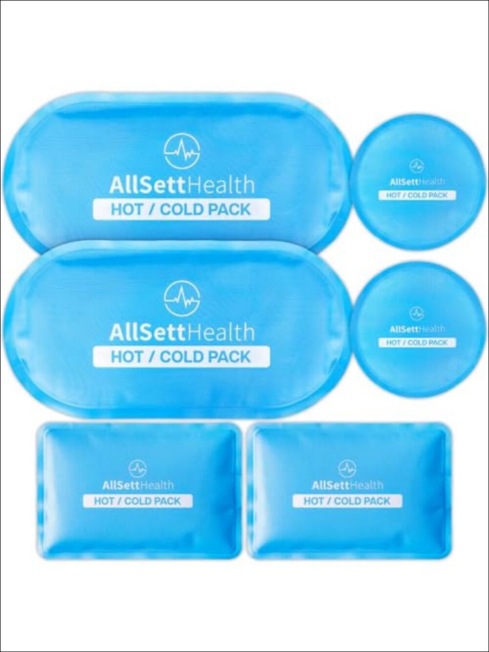 6 Piece Reusable Gel Ice Packs Flexible Cold Packs for Injuries